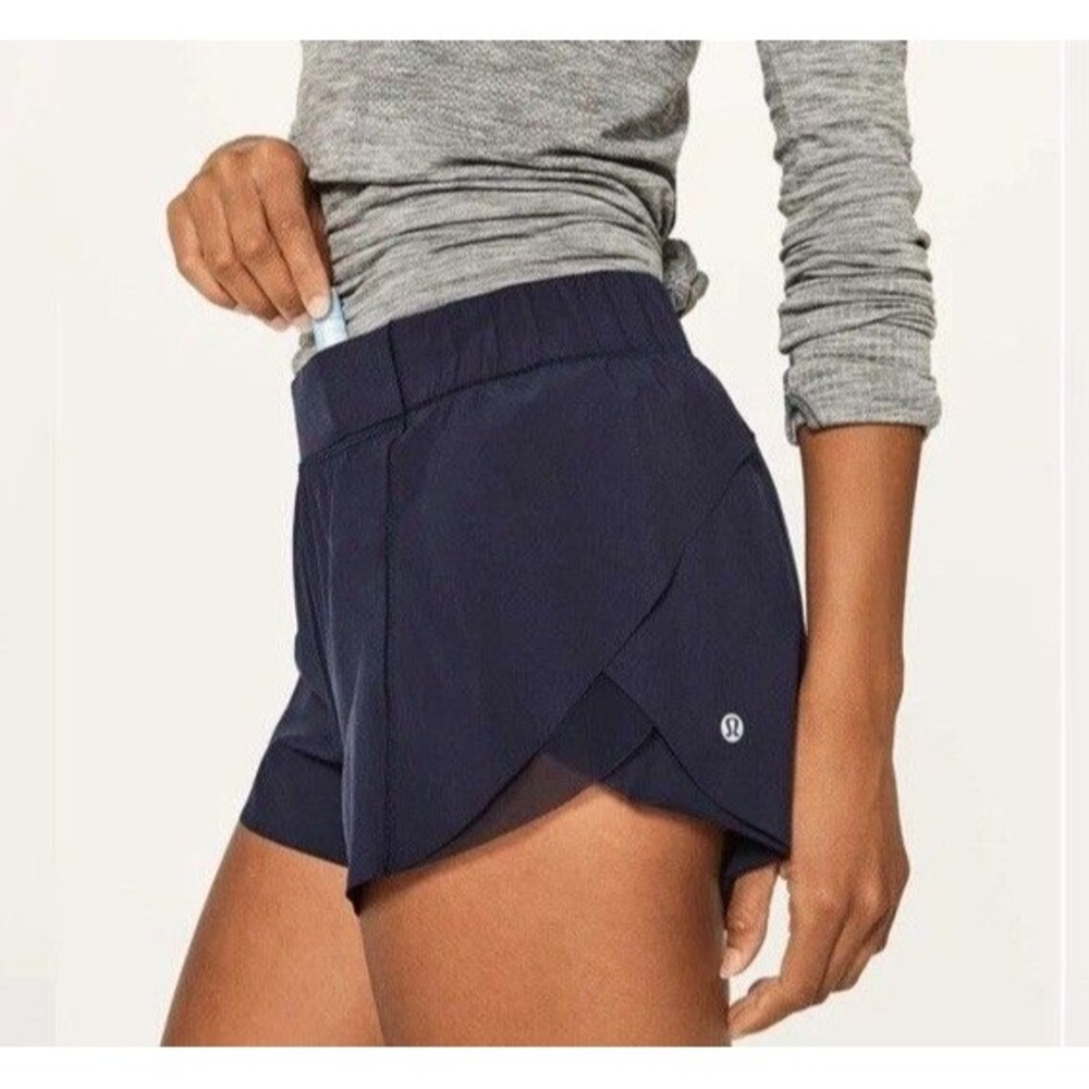 Lululemon Home Stretch Short Navy Speed Up 2.5" Athletic Shorts Size 12